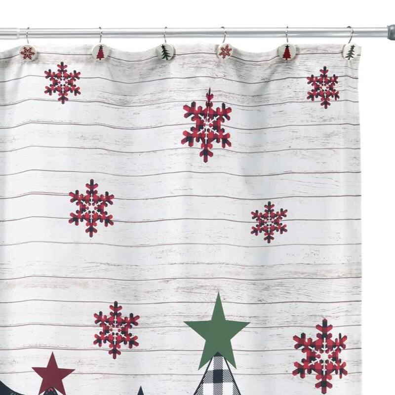 Avanti Linens Tis the Season Shower Hooks - White