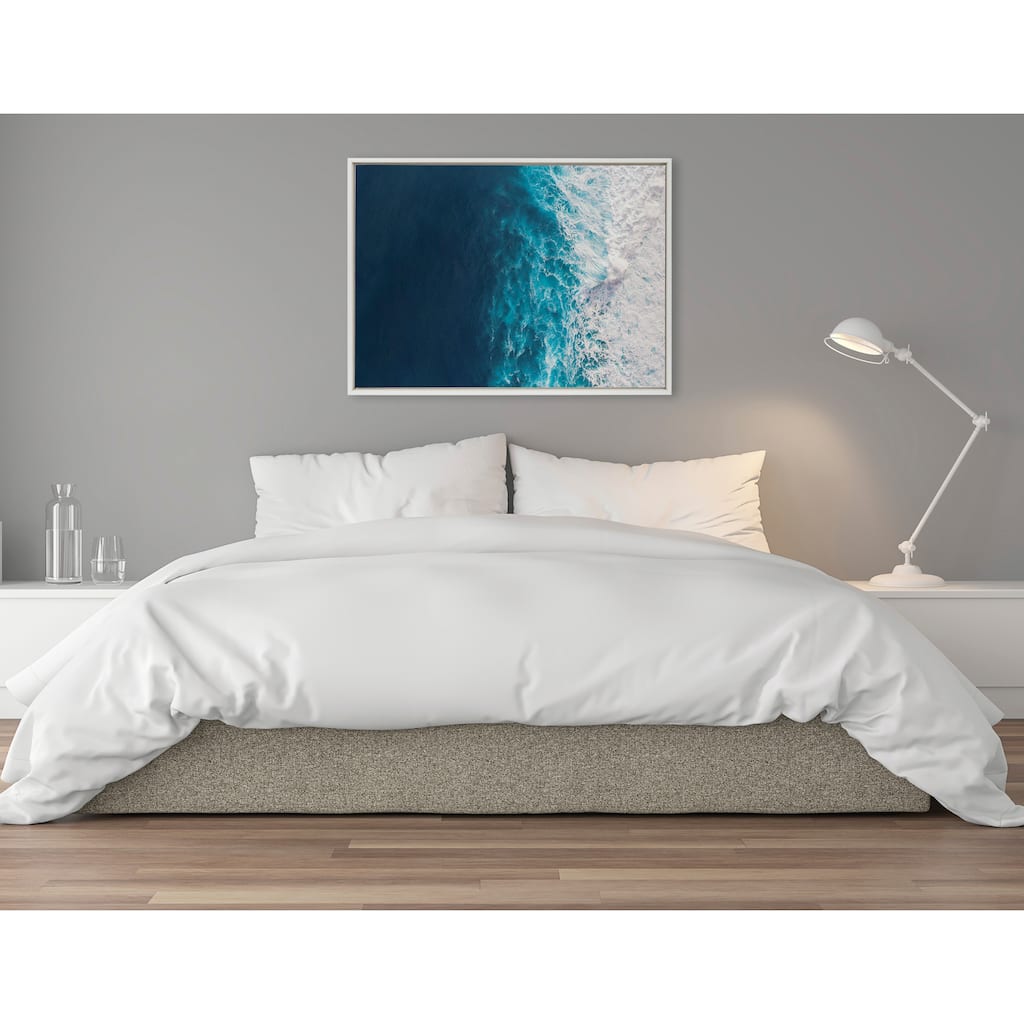 Kate and Laurel Sylvie Splashing Waves Canvas by Creative Bunch Studio