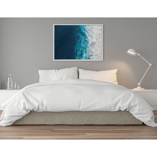 Kate and Laurel Sylvie Splashing Waves Canvas by Creative Bunch Studio