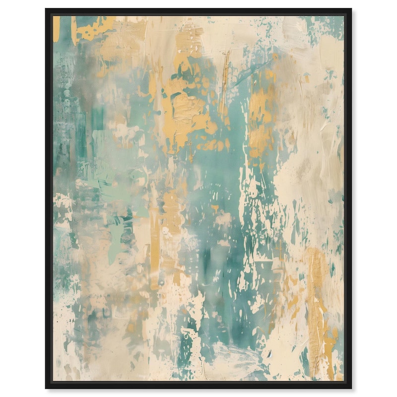 Minted Ivory I Canvas by Art Remedy - 30" x 36" - Black