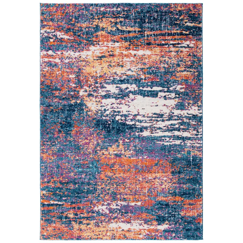 SAFAVIEH, Evoke Yukako Modern Abstract Distressed Rug