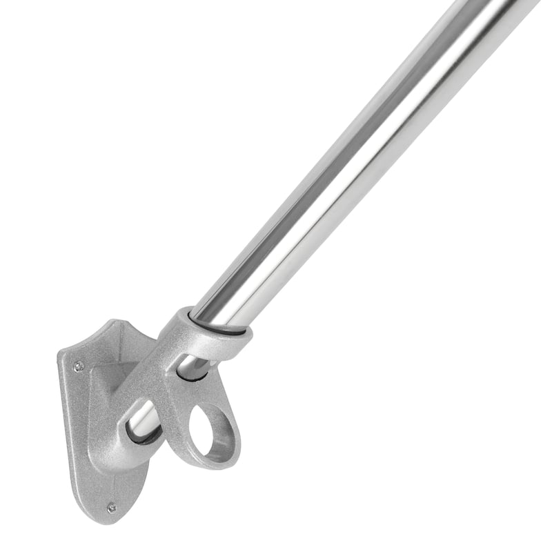 6ft Flag Pole Kit - Stainless-Steel Flagpole with Rotating Rings to Prevent Tangles by Pure Garden (Silver)