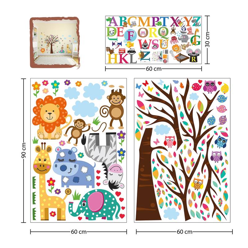 Walplus Learn in London Zoo Children Kids Wall Sticker Nursery Decor