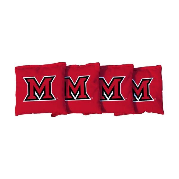 slide 2 of 3, Miami University RedHawks Cornhole Bags Version 1 All-Weather Resin Filled