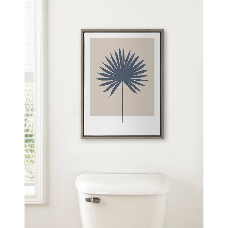 Kate and Laurel Tan and Blue Colorblock Canvas by Creative Bunch Studio