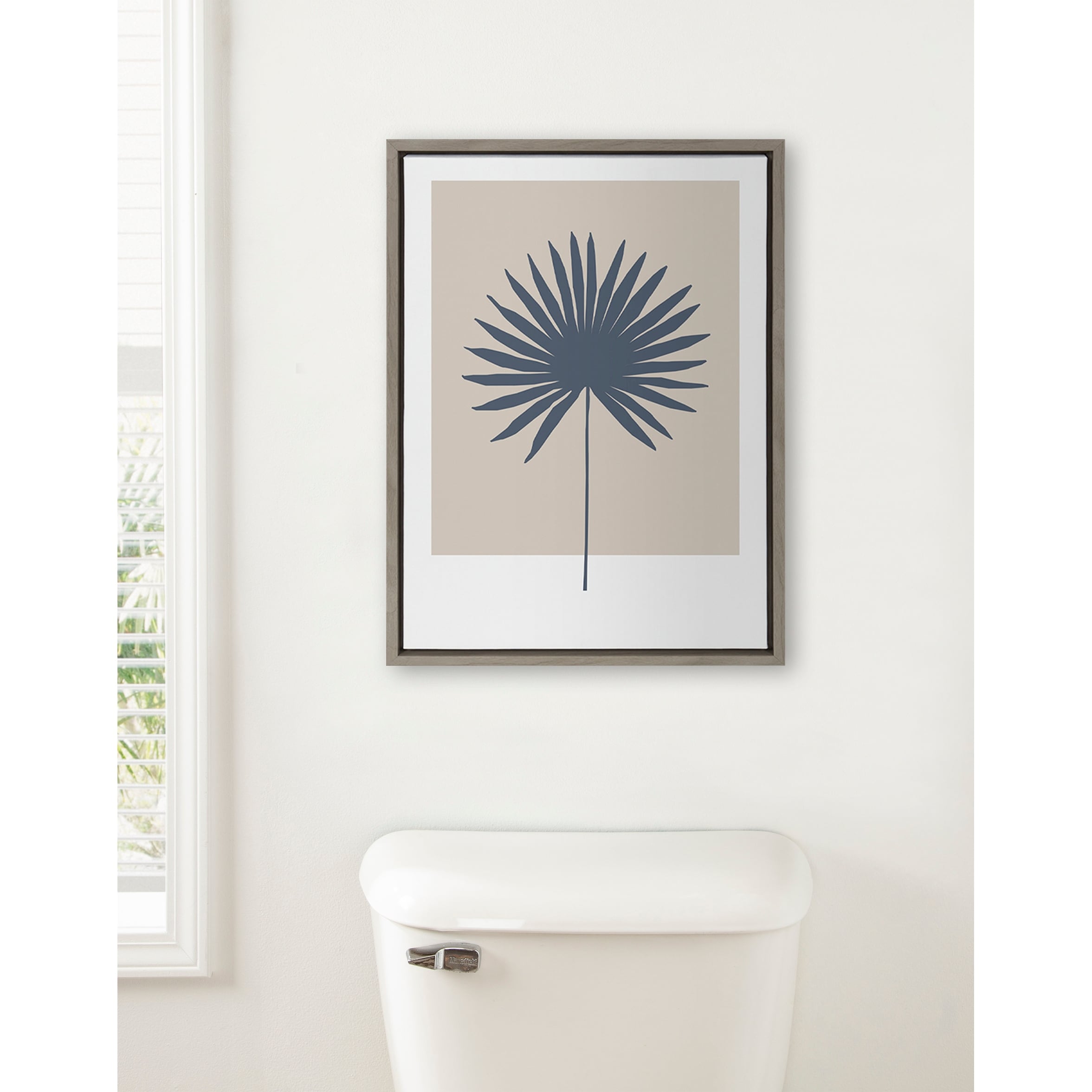 Kate and Laurel Tan and Blue Colorblock Canvas by Creative Bunch Studio