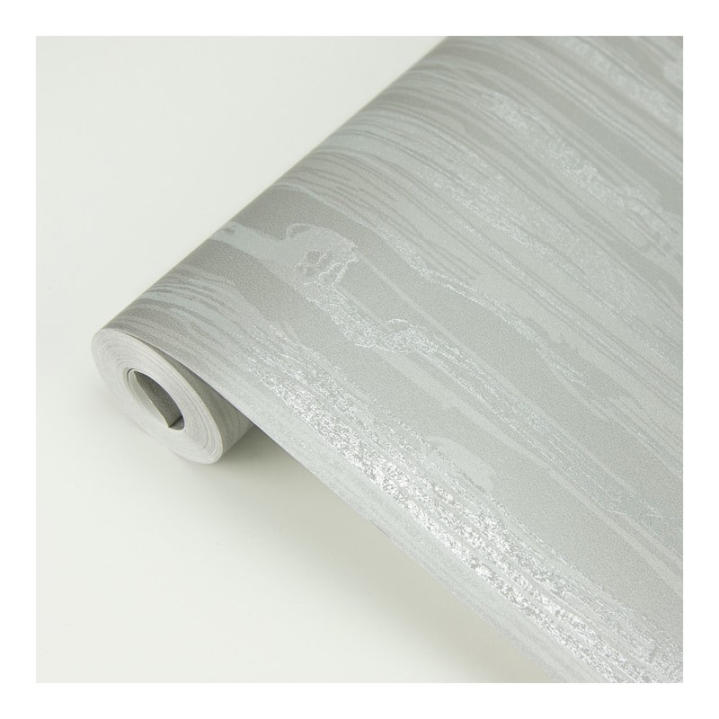 Brewster Nova Silver Faux Wood Wallpaper - 21 x 396 x 0.025