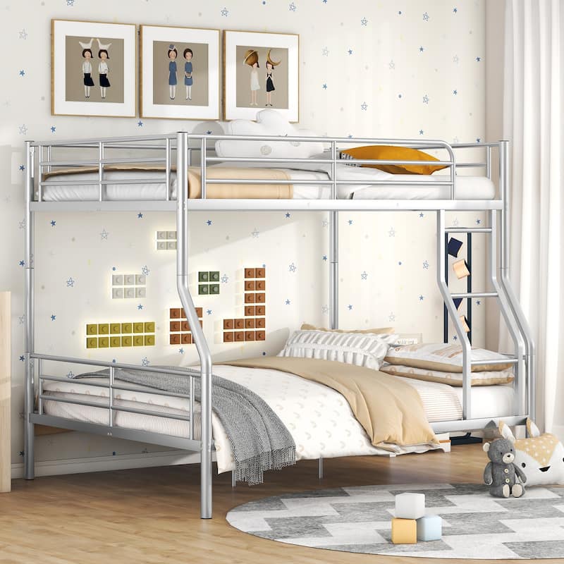 Full XL Over Queen Metal Bunk Bed