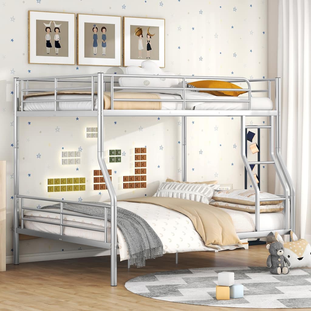 Full XL Over Queen Metal Bunk Bed