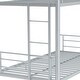 preview thumbnail 10 of 9, Grey+Silver Twin over Twin Metal Bunk Bed with Ladder and High Guardrail