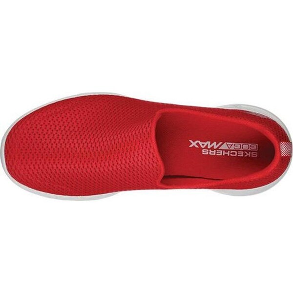 skechers red slip on shoes
