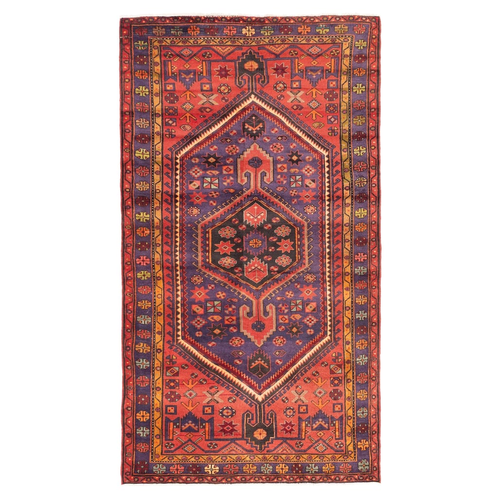 ECARPETGALLERY Hand-knotted Andelz Light Red Wool Rug - 4'5 x 7'11