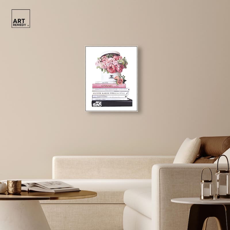 Pretty Roses upon Books Canvas by Art Remedy