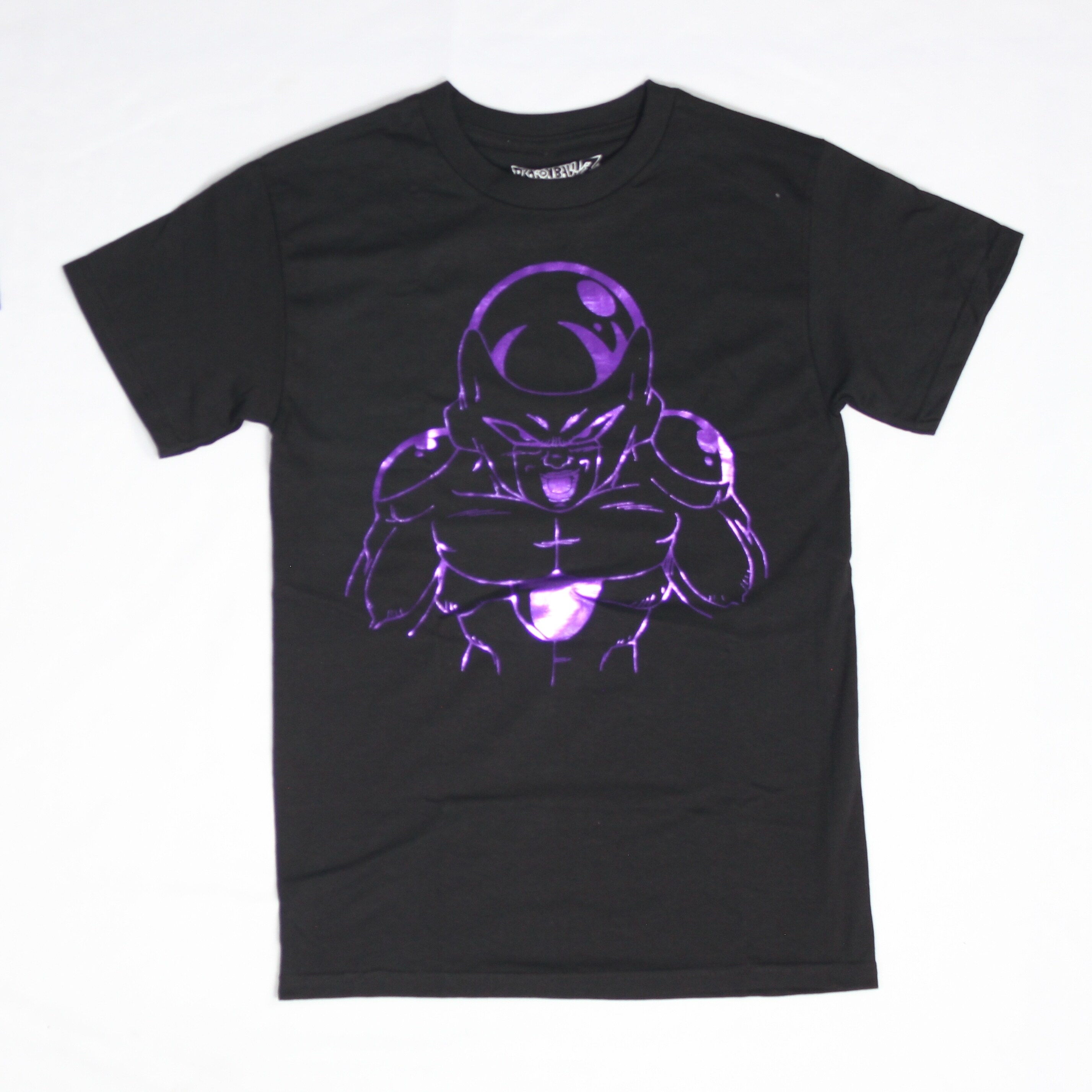 Shop Dragon Ball Z Purple Foil Frieza Line Art Black T Shirt