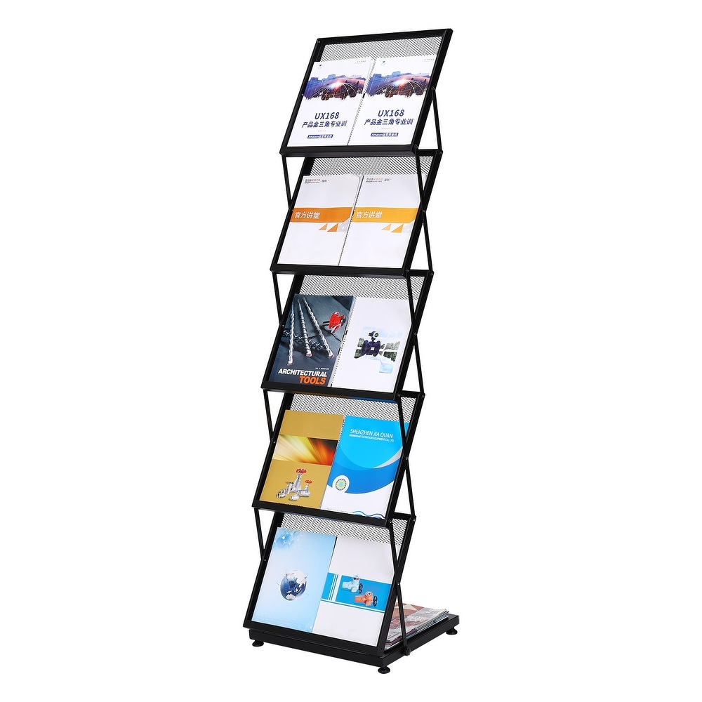 Heavy Duty Information Center 22x28 Bulletin Sign Holders (4 Catalog  Holders) in Black and Silver