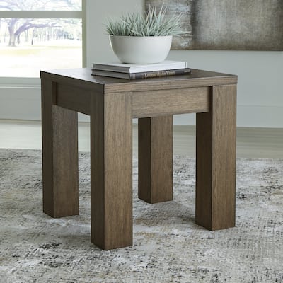 Signature Design by Ashley Rosswain Brown End Table - 24"W x 24"D x 25"H
