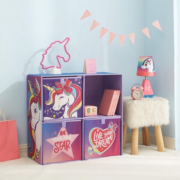 Jojo Siwa Collapsible Storage Cubby with 3 Cubes - Bed Bath
