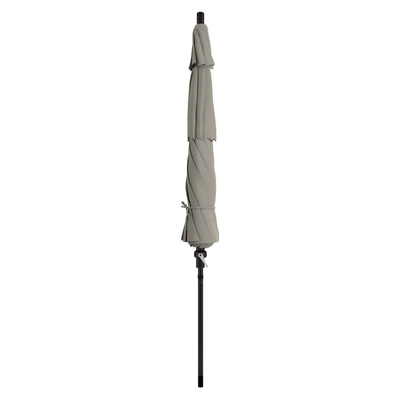 California Umbrella 11' Sun Master Patio Umbrella Bronze Aluminum Pole Fiberglass Ribs Crank Lift Tilt Olefin Royal Blue