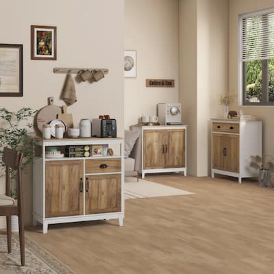 Farmhouse Storage Cabinet, Sideboard with Drawer, Cupboard