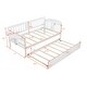 preview thumbnail 18 of 72, Elegant Design Daybed with Trundle Bed, Wooden Sofa Bed for Bedroom Living Room, Wood Platform Bed Frame for Kids Teens Guests
