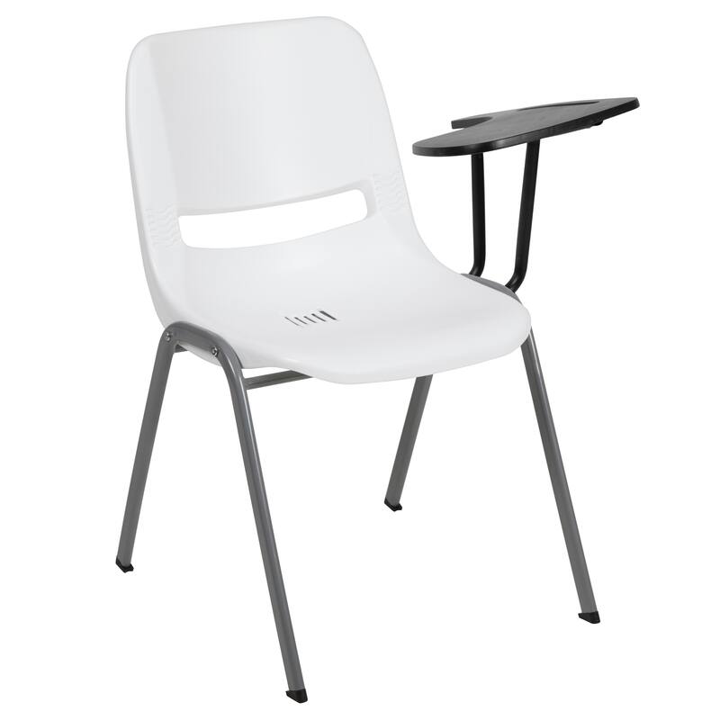 Ergonomic Shell Chair with Right Handed Flip-Up Tablet Arm