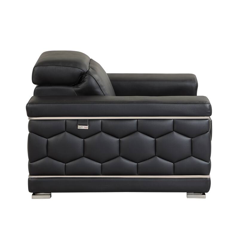Top Grain Italian Leather Loveseat