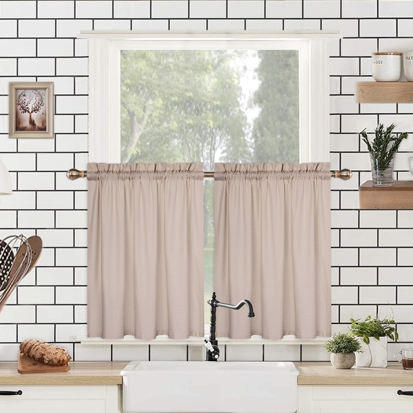 CURTAINS カーテンズ　チョフィ　ベア　ミラー Embossed Seersucker Microfiber Kitchen Tier or Valance Curtains