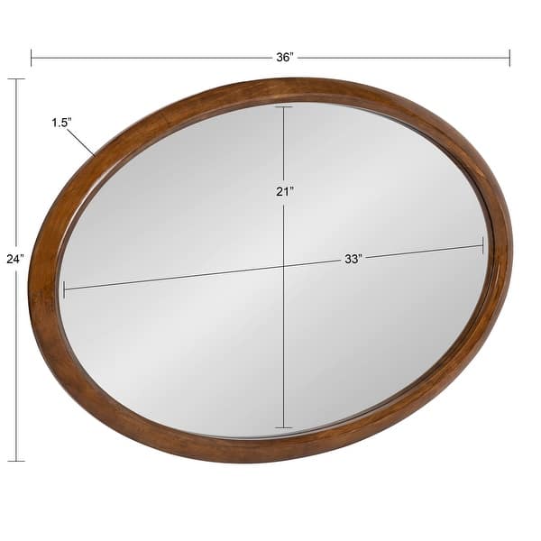 dimension image slide 0 of 3, Kate and Laurel Pao Round Framed Wall Mirror