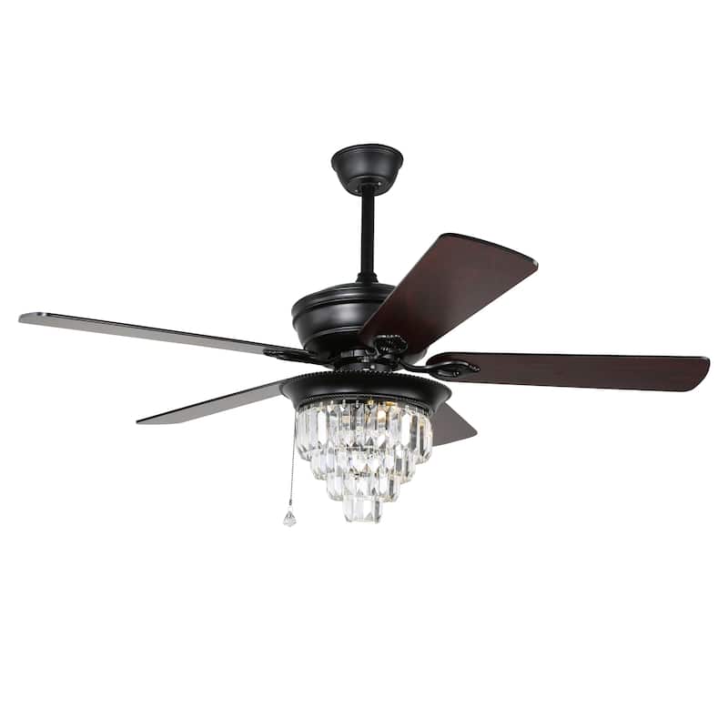 Belladepot 52" Crystal Reversible Ceiling Fan with Light Kit and Remote Control
