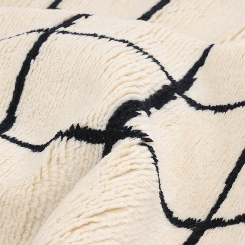 Overton Handmade Boho Moroccan Area Rug