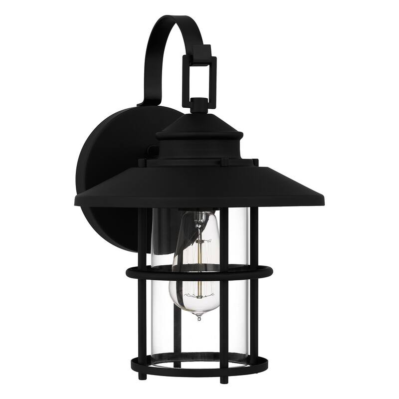 Lombard One Light Outdoor Wall Mount - Matte Black