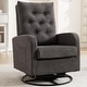 preview thumbnail 4 of 45, HOMYKA Swivel Rocking Upholstered Armchair Nursery Glider Linen Accent Chairs