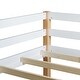 preview thumbnail 10 of 9, Solid Wooden, Rubber Wooden Twin Loft Bed with Ladder, Bed Platform of Strengthened Slats,Natural-white