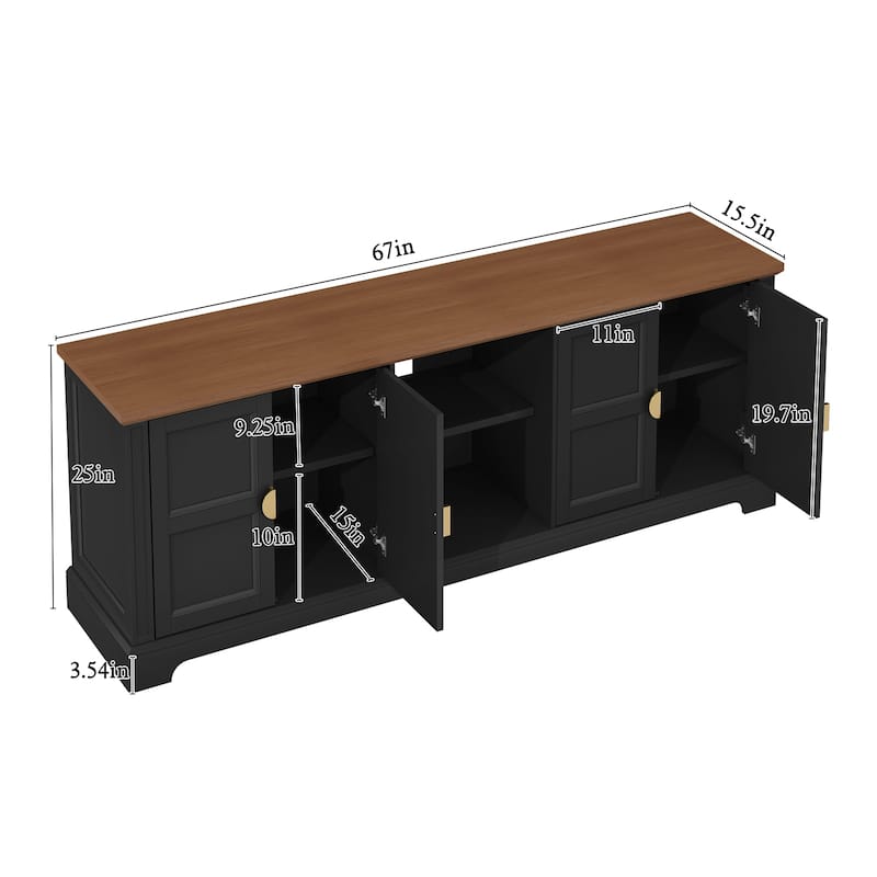 Mid-Century Modern TV Stand for TVs up to 75"