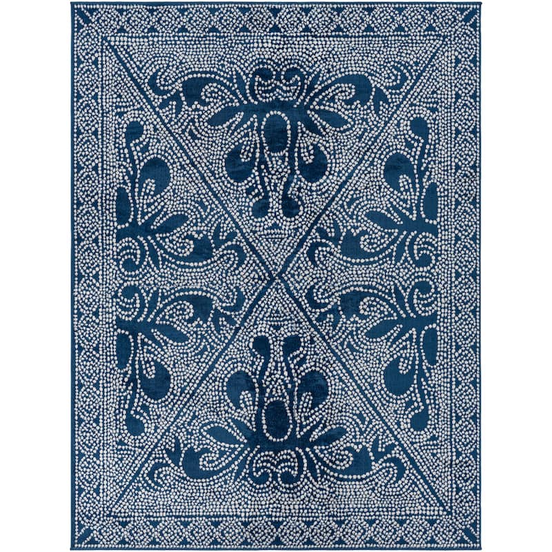 Livabliss Adela Mosaic Floral Area Rug