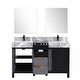 preview thumbnail 32 of 157, Lexora Zilara Bathroom Vanity Complete Set in Black and Grey with Faucet