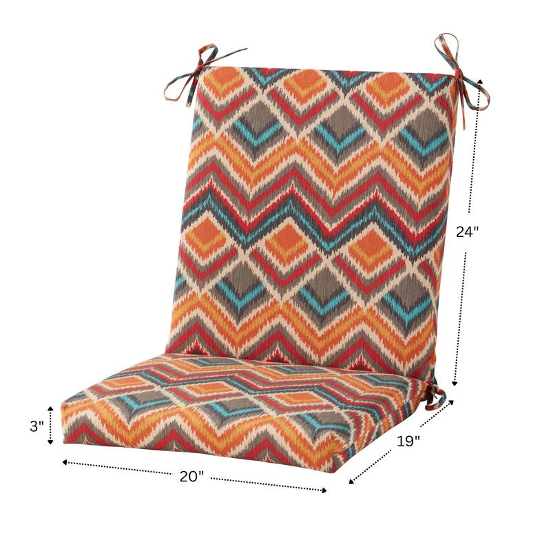 Greendale Home Fashions Outdoor High Back Chair Pad