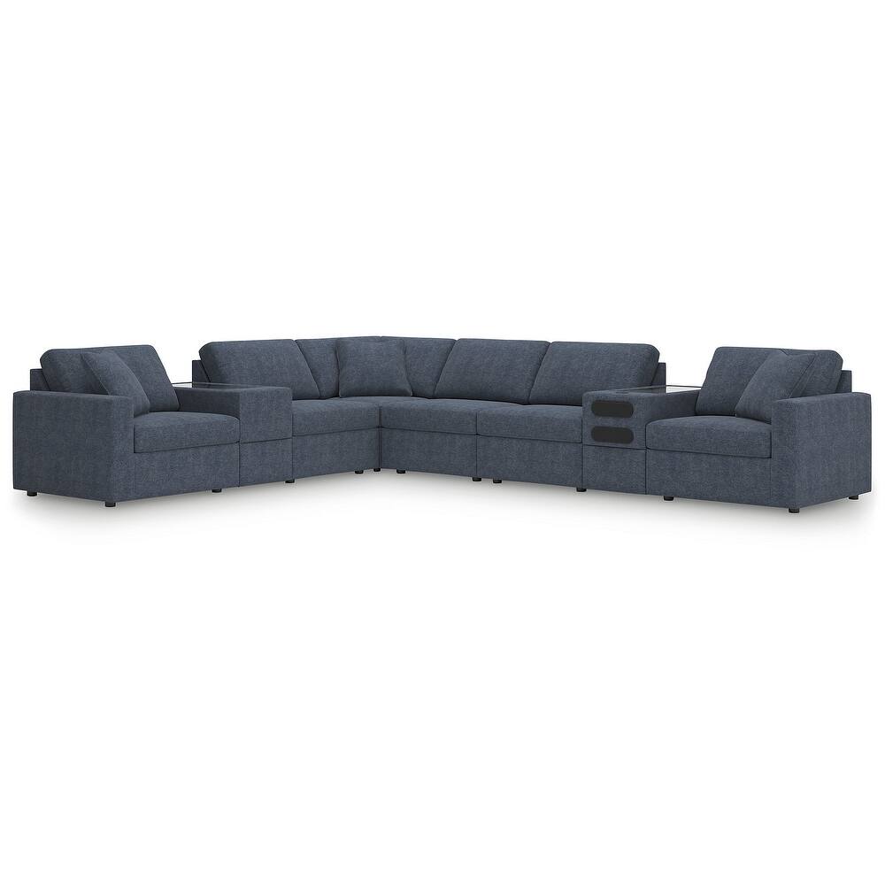 Signature Design by Ashley Modmax 8-Piece Sectional with Audio and Storage Consoles - 156" W x 124" D x 36" H
