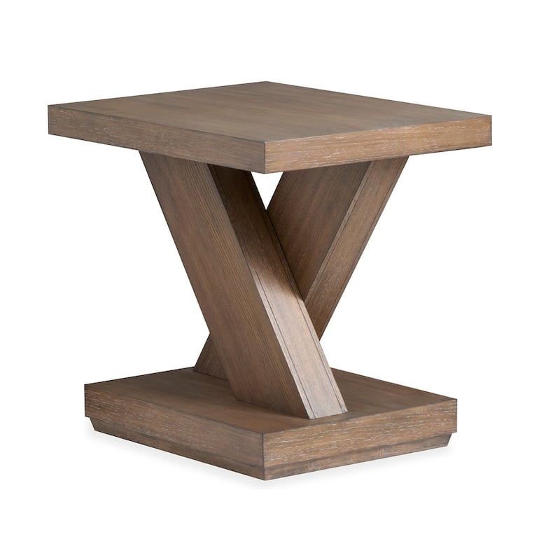 Magnussen Home Lansbury Antique Wheat Rectangular End Table - 20''W x 26''D x 24''H - 20''W x 26''D x 24''H