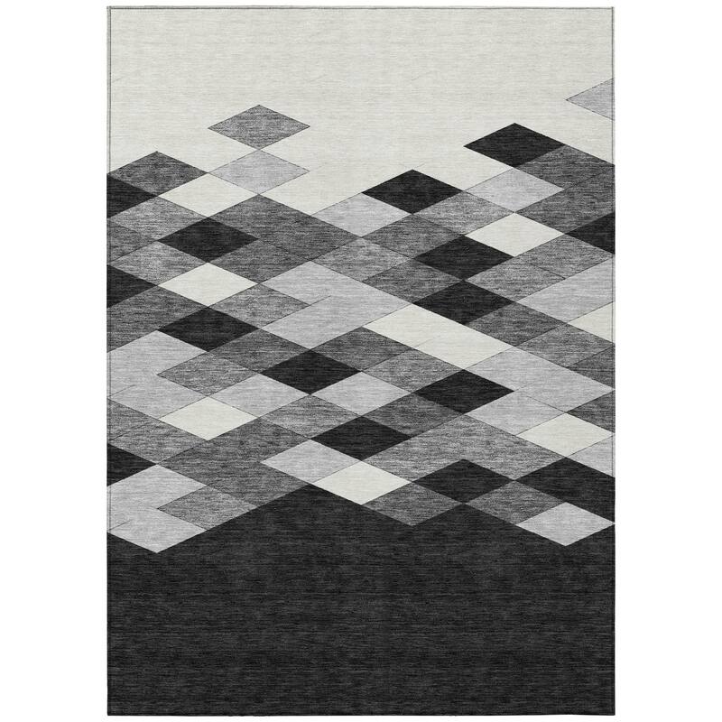Machine Washable Indoor/ Outdoor Modern Avo Chantille Rug