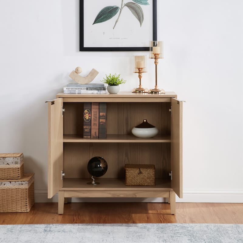 Two-Door Storage Cabinet - Natural Ash