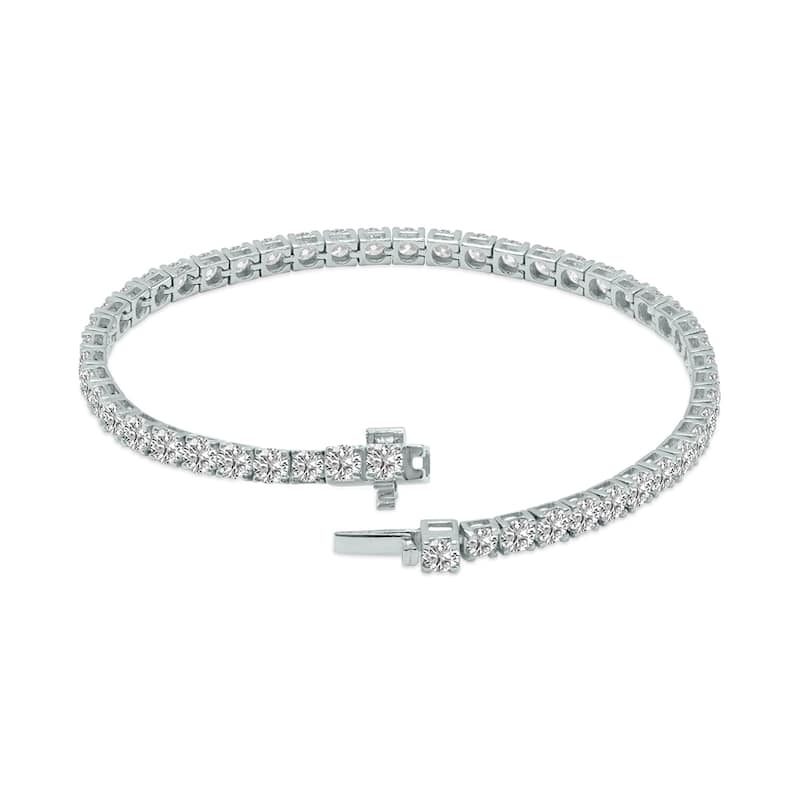 Marquee 7 Carat TW Lab Grown Diamond Tennis Bracelet in 14K White Gold