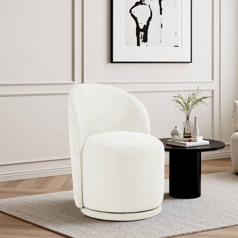 UIXE Modern Upholstered Swivel Armless Side Dining Chairs