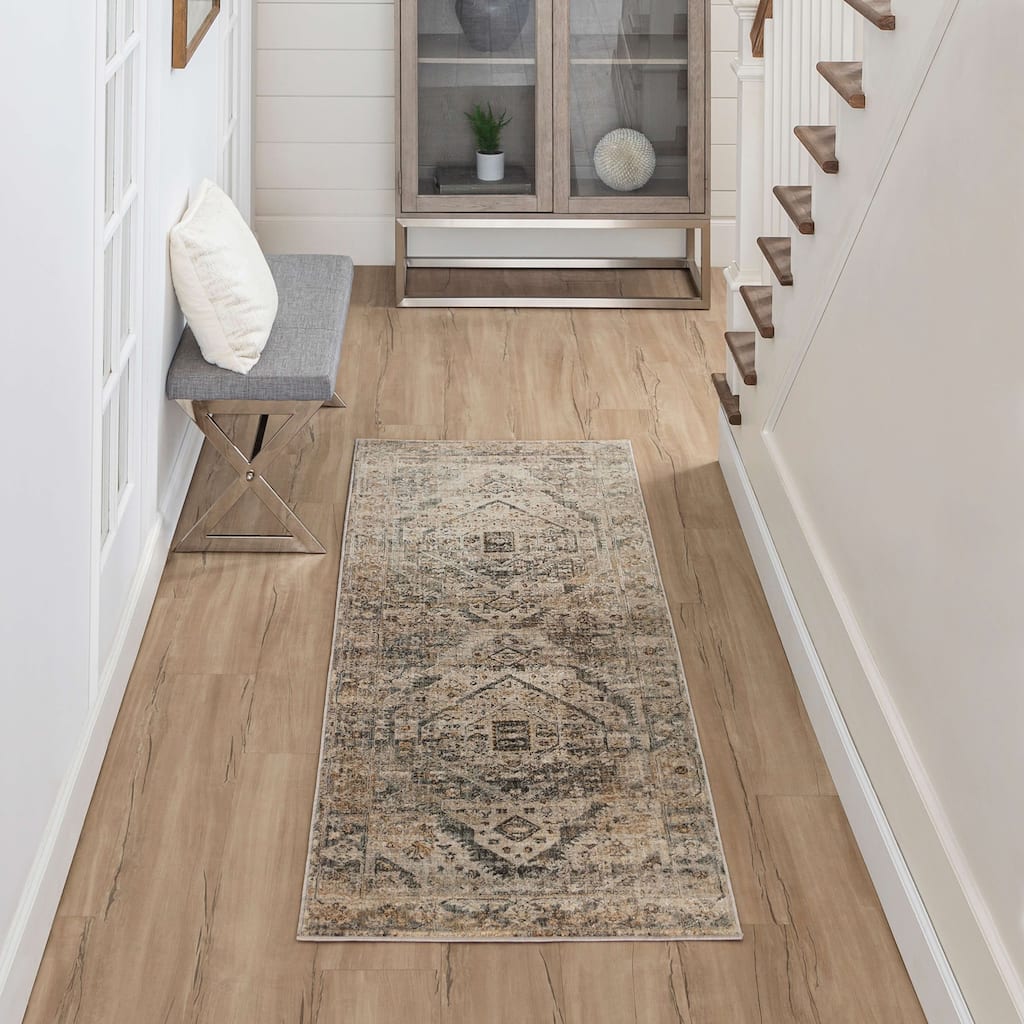 Karastan Gamin Distressed Medallion Area Rug