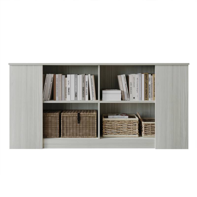 CraftPorch Simple Clean-Lines Wooden Sideboard - Light Grey