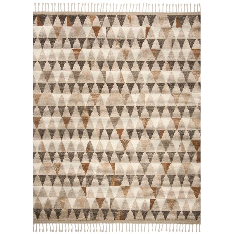 SAFAVIEH Hand-knotted Kenya Lelda Southwestern Tribal Wool Rug - 9' x 12' - Ivory/Multi