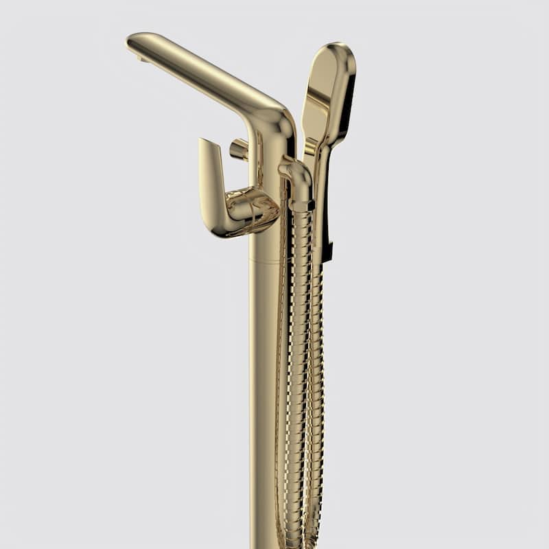 Topcraft Floor Mounted Bathtub Filler with Handheld Showerhead