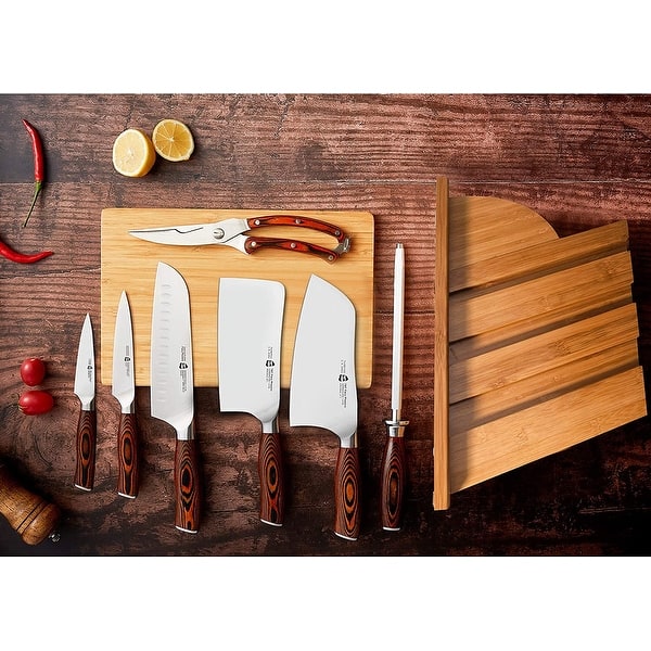 Tuo Cutlery 6 Chopper/MeatVeg Cleaver Knife,HC Steel,Erqonomic Handle - Brown