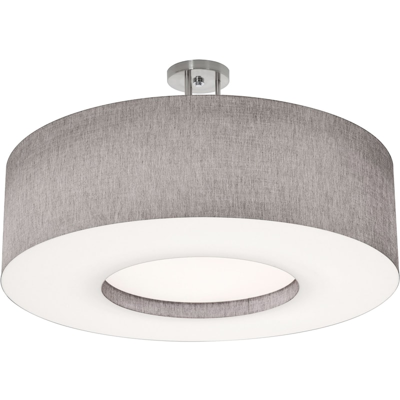 AFX Montclair 30'' LED Semi-Flush Mount - Satin Nickel Finish - Grey