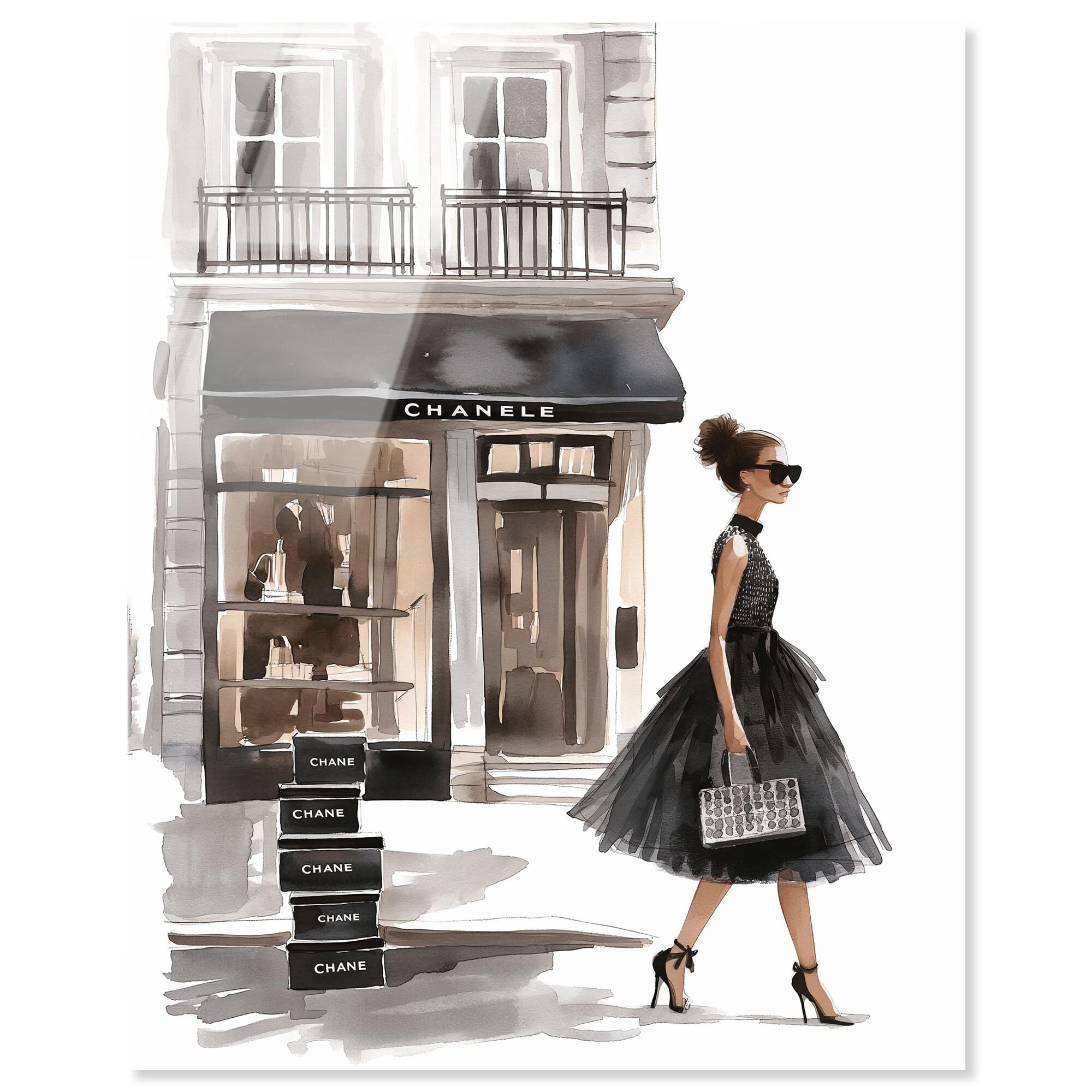 Glamourâ€™s Exit Fashion Acrylic Glass Wall Art by Art Remedy